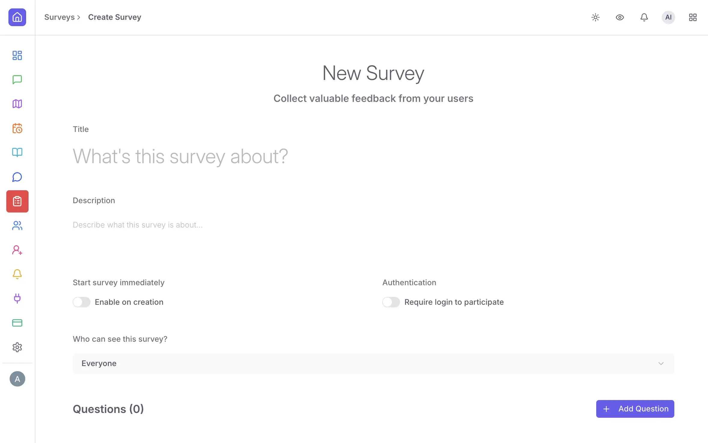 Interactive Survey Mockup
