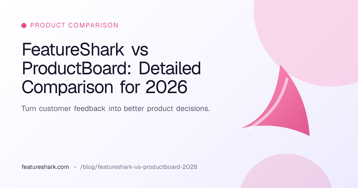 FeatureShark vs ProductBoard: Detailed Comparison for 2026 ...